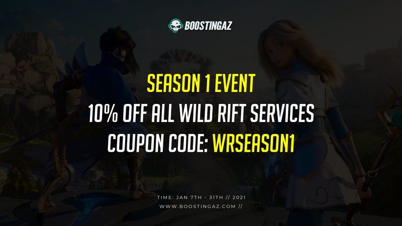 Wild Rift Season 1 Event: 10% Off All Orders