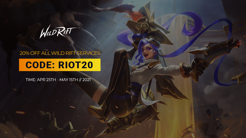 20% Off Valorant & Wild Rift Boosting services